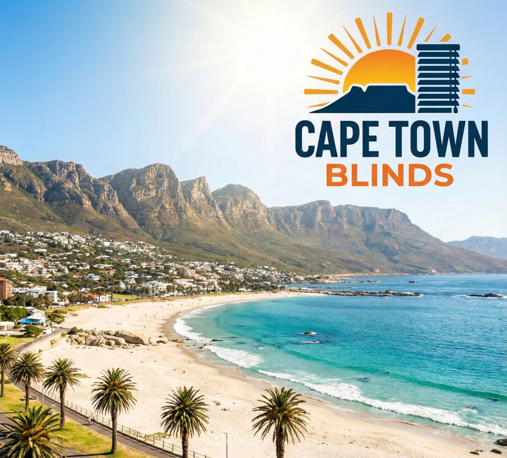 Camps Bay beach with Twelve Apostles mountain range - Atlantic Seaboard blinds installation